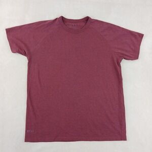 Bylt Large Mens T Shirt Knit Stretch Casual 22x28‎ Burgundy